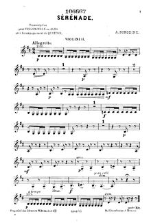 Partition violon 2, Petite , Borodin, Aleksandr