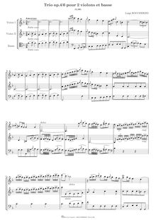 Partition Trio en F major, G.88, 6 corde Trios, G.83-88, Boccherini, Luigi par Luigi Boccherini