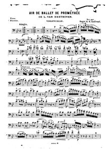 Partition de violoncelle, Die Geschöpfe des Prometheus Op.43