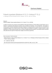 Falanto spartiata (Strabone VI 3, 2 = Antioco F 13 J) - article ; n°2 ; vol.95, pg 555-564