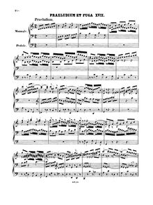 Partition complète, Prelude et Fugue en C major, BWV 547, C major