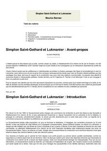 Simplon Saint-Gothard et Lukmanier