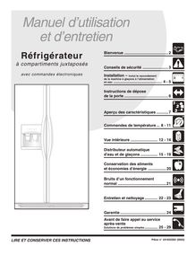 Notice Réfrigérateur Frigidaire  FRS6L7EES1