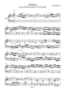 Partition Alternate cadenza pour Finale, Piano Sonata No.13, Linz Sonata