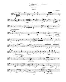 Partition viole de gambe, corde quintette en E Minor, E minor, Cherubini, Luigi