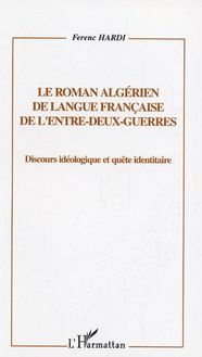 le roman algérien de langue française de l entre-deux-guerres