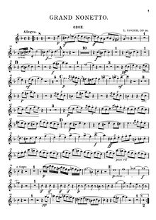 Partition hautbois, Nonet, Op.31, Grand Nonetto, F Major, Spohr, Louis
