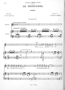 Partition complète (C major), Le rossignol, The Nightingale