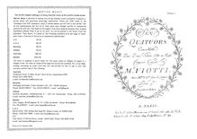 Partition parties complètes, 6 corde quatuors, Op.3, Six Quatuors Concertants