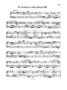 Partition complète, Scherzo, E minor, Bach, Johann Sebastian