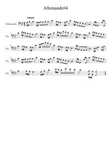 Partition Allemande,  No.4 en G minor, G minor, Cohen, Roberto Cesar