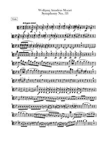 Partition altos, Symphony No.33, B♭ major, Mozart, Wolfgang Amadeus