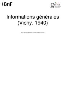 Informations générale de Vichy, juin 1941