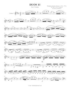 Partition violon 1, Piano Sonata No.9, D major, Mozart, Wolfgang Amadeus