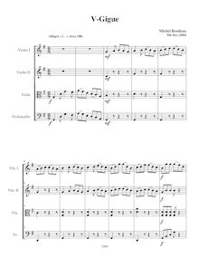 Partition , Gigue,  No.1 en G major, G major, Rondeau, Michel