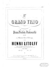Partition de piano, Piano Trio No.1, Op.47, 1er grand trio pour piano, violon et violoncelle, oeuv. 47