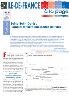 Seine-Saint-Denis : l emploi tertiaire aux portes de Paris