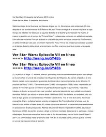 (VER) 3D Ver Star Wars: Episodio VII (El despertar de la fuerza) online (2015)