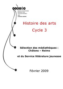 Histoire des arts Cycle 3