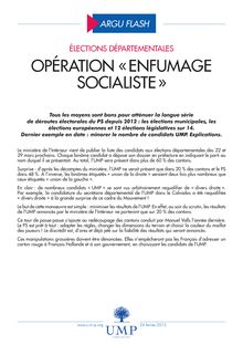 Elections départementales : opération « enfumage socialiste »