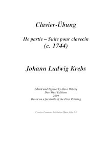 Partition complète of all mouvements, Clavier-Übung, Zweither Theil