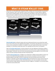 What is Steam Wallet Code