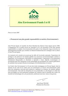 Aloe CoP pr89 investissement et culture d entreprise - Aloe ...