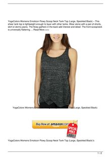 YogaColors Womens Emoticon Flowy Scoop Neck Tank Top Large Speckled Black Clothing Review