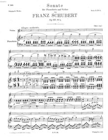 Partition Sonata No.2, D.385, 3 violon sonates, Op.137, See comments below