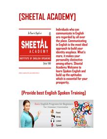 Spoken English Classes and Grammar Course in Surat, India
