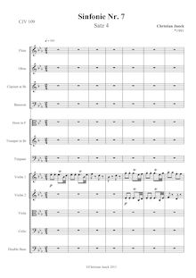 Partition Fourth mouvement, Symphony No.7 en E-flat major, Sinfonie Nr.7