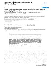 Refractoriness of hepatitis C virus internal ribosome entry site to processing by Dicer in vivo