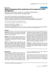 Medical Emergency Team syndromes and an approach to their management