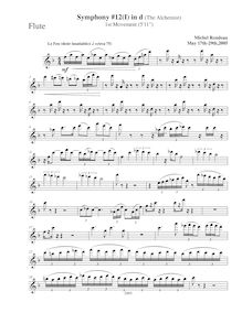 Partition flûte, Symphony No.12  pour Alchemist , D minor, Rondeau, Michel par Michel Rondeau