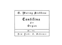 Partition complète, Cantilena, G major, Stebbins, George Waring