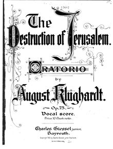 Partition complète, Die Zerstörung Jerusalems, Op.75, Die Zerstörung Jerusalems, Sacred Oratorio