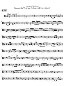 Partition altos, Romance pour violon et orchestre, F Major, Beethoven, Ludwig van