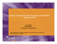 Global competition and European innovation- based growth