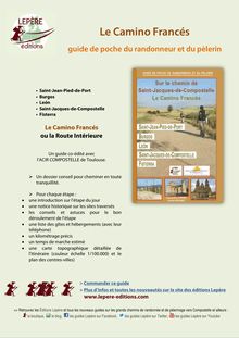 Le Camino Francés - guide pratique du chemin de Compostelle