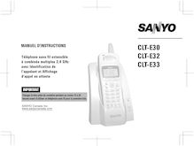 Notice Téléphone sans fil Sanyo  CLT-E30