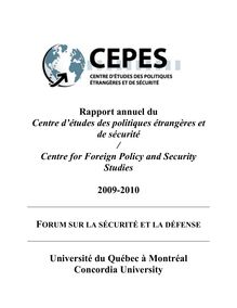 Rapport annuel CEPES 2009-2010 - FSD v12