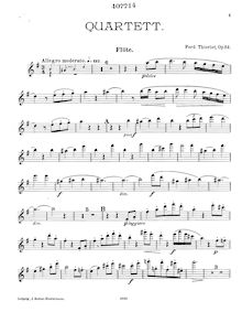 Partition flûte, flûte quatuor, G major, Thieriot, Ferdinand
