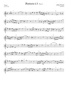Partition ténor viole de gambe, octave aigu clef, 15 fantaisies  en Paris  par John Ward
