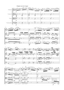 Partition , Adagio ma non troppo, corde quatuor No.6, Op.18/6, B? major