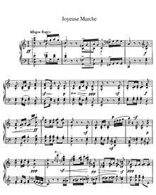 Partition de piano, Joyeuse Marche, Chabrier, Emmanuel