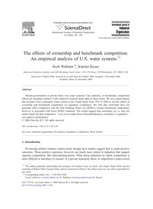 The effects of ownership and benchmark competition: An ...
