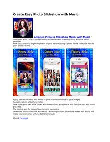 Photo Slideshow with Music - Amazing Pictures Slideshow Maker with Music Combination