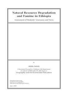 Natural Resource Degradation and Famine in Ethiopia [Elektronische Ressource] : Assessment of Students’ Awareness and Views / Aklilu Dalelo