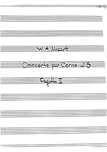 Partition basson 2, cor Concerto, E♭ major, Mozart, Wolfgang Amadeus