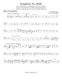 Partition basse trombone, Symphony No.36  Christmas Symphony , F major par Michel Rondeau